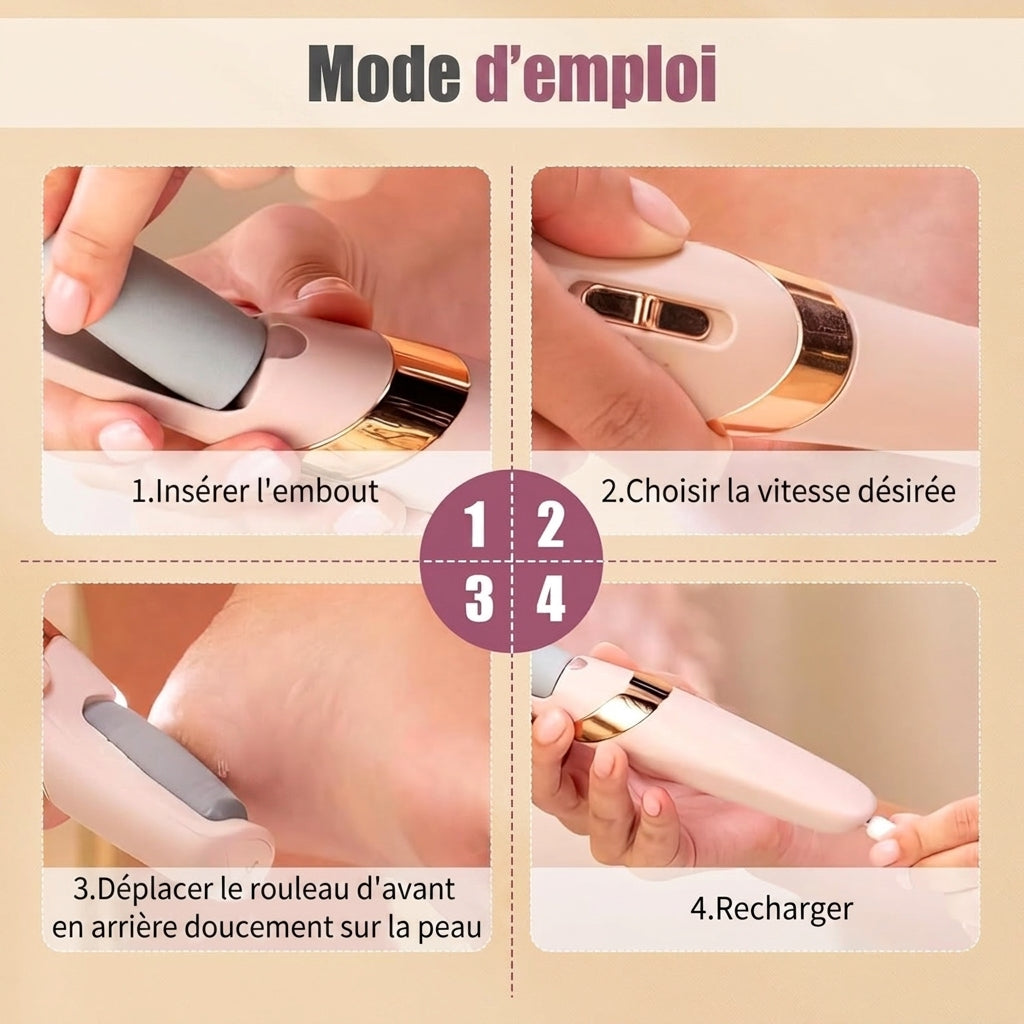 Râpe électrique anti-callosité