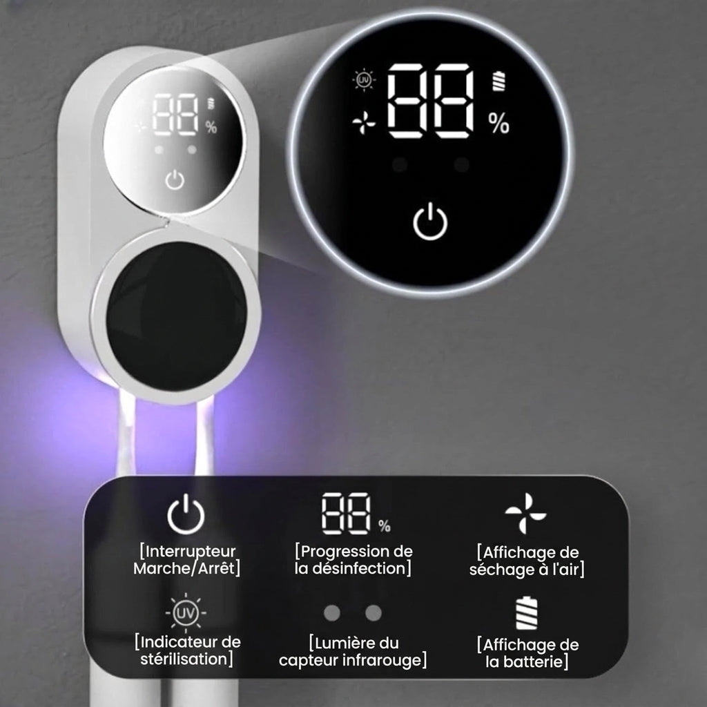 Désinfecteur UV Intelligent Numerique  pour Brosse à Dents