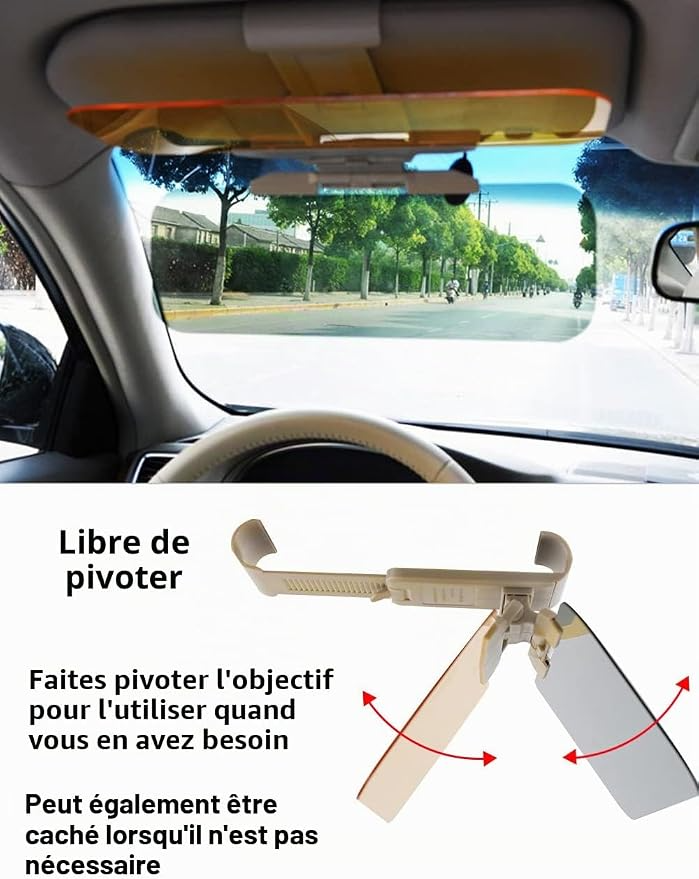 pare-soleil anti-éblouissement jour & nuit pour voiture,