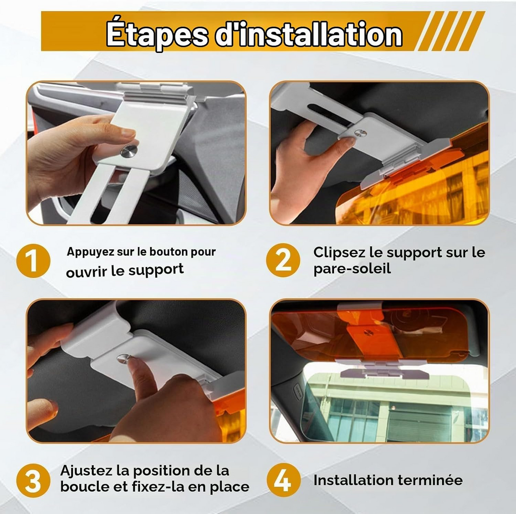 pare-soleil anti-éblouissement jour & nuit pour voiture,