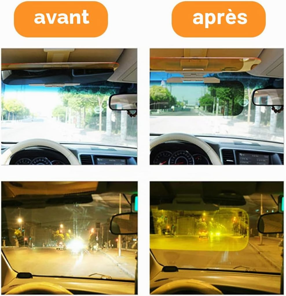 pare-soleil anti-éblouissement jour & nuit pour voiture,